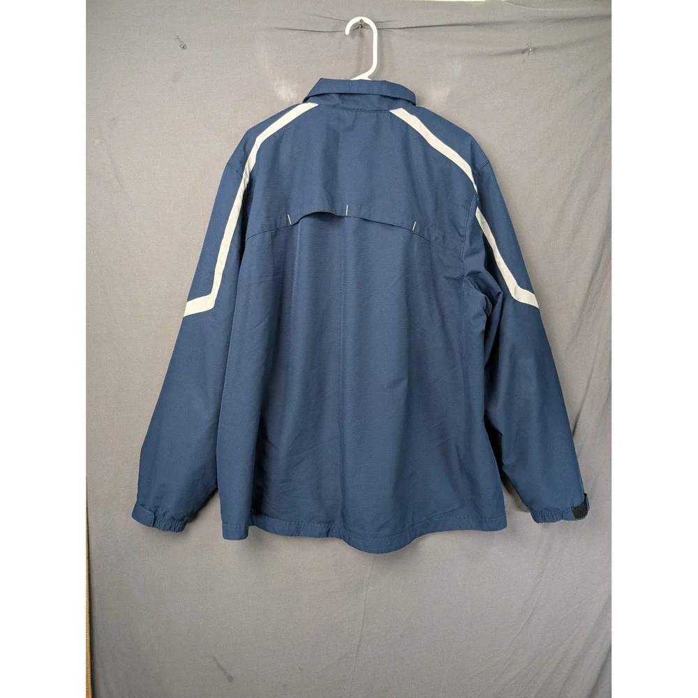 Adidas Patriot Basketball Full Zip Warmup Jacket Mens XL Blue John Schroeder